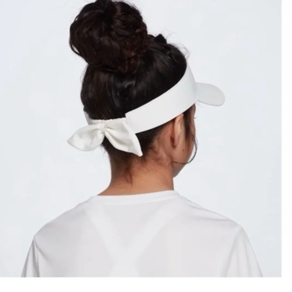 New Prince Girls bow tennis/golf sports white & black visor - Picture 2 of 5